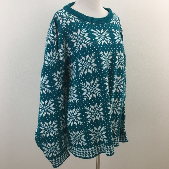 Teal & Snowflake Sweater - Picture 5 of 12